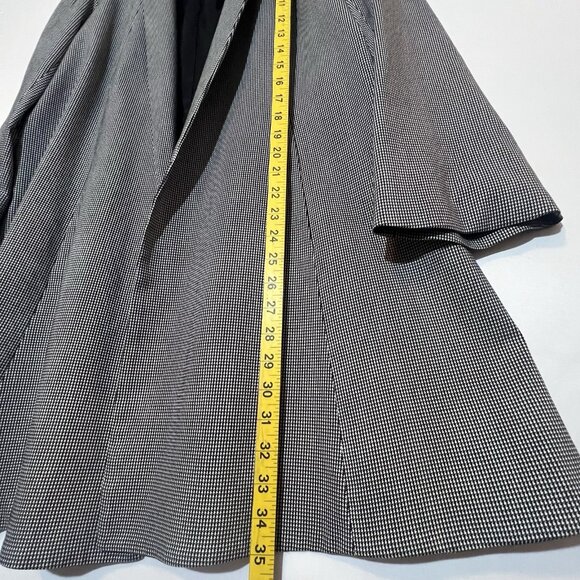 Estelle And Finn Coat Jacket Women's Y2K Size 10 Houndstooth Open Front Pads - Picture 6 of 10